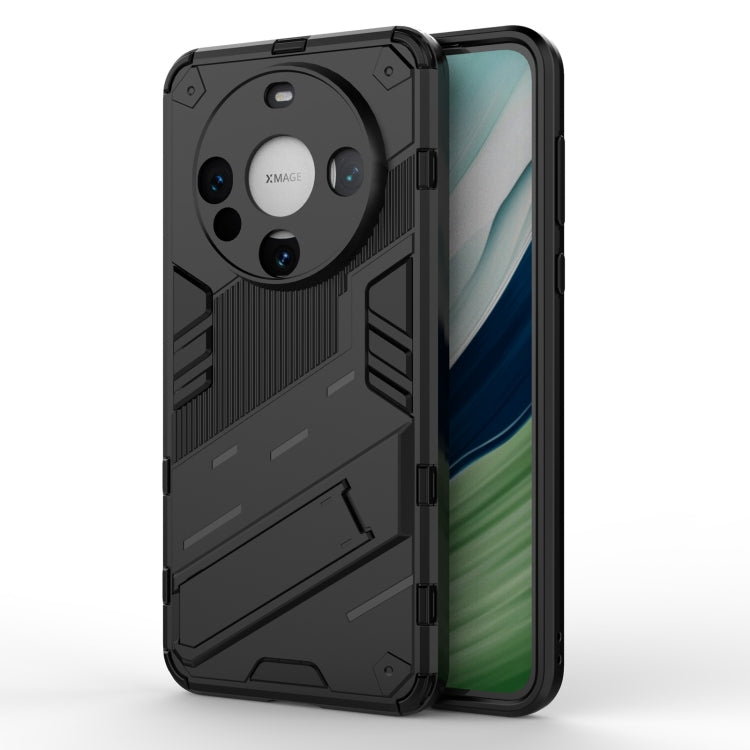 For Huawei Mate 60 Punk Armor 2 in 1 PC + TPU Phone Case with Holder(Black) - Huawei Cases by PMC TechLife | Online Shopping South Africa | PMC TechLife | Buy Now Pay Later Mobicred