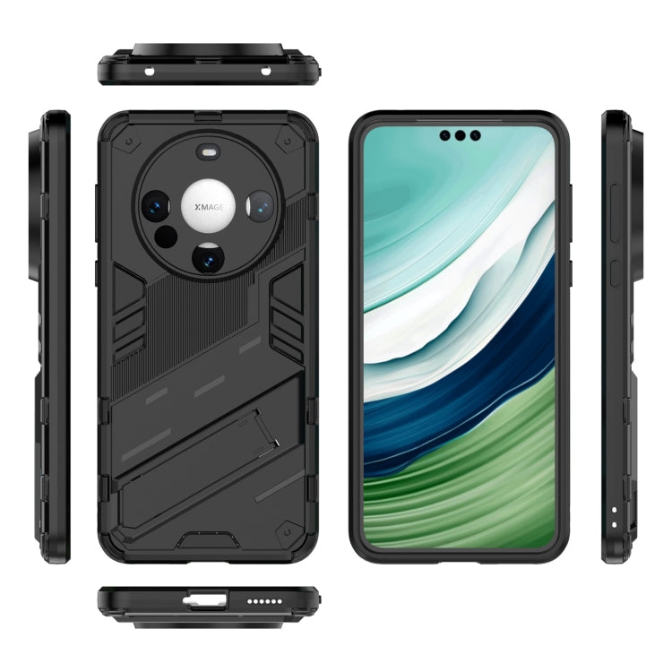 For Huawei Mate 60 Punk Armor 2 in 1 PC + TPU Phone Case with Holder(Black) - Huawei Cases by PMC TechLife | Online Shopping South Africa | PMC TechLife | Buy Now Pay Later Mobicred
