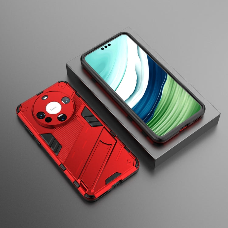 For Huawei Mate 60 Punk Armor 2 in 1 PC + TPU Phone Case with Holder(Red) - Huawei Cases by PMC TechLife | Online Shopping South Africa | PMC TechLife | Buy Now Pay Later Mobicred