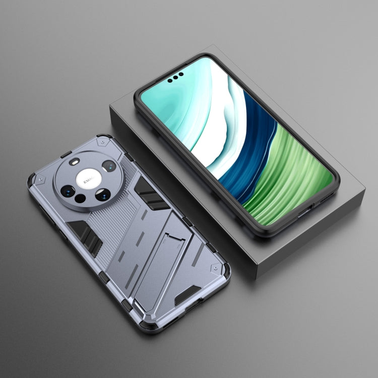For Huawei Mate 60 Punk Armor 2 in 1 PC + TPU Phone Case with Holder(Grey) - Huawei Cases by PMC TechLife | Online Shopping South Africa | PMC TechLife | Buy Now Pay Later Mobicred