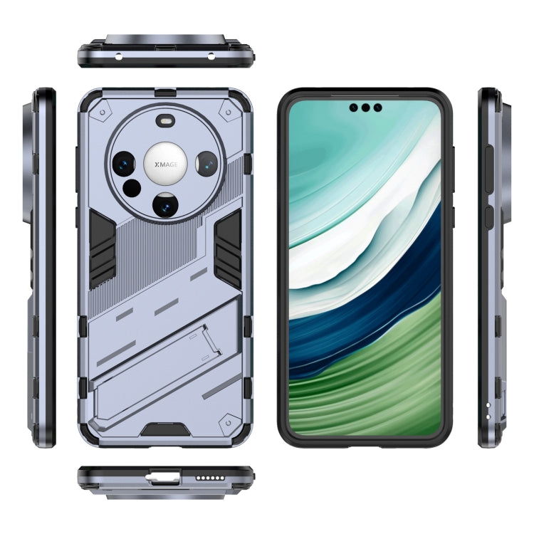 For Huawei Mate 60 Punk Armor 2 in 1 PC + TPU Phone Case with Holder(Grey) - Huawei Cases by PMC TechLife | Online Shopping South Africa | PMC TechLife | Buy Now Pay Later Mobicred