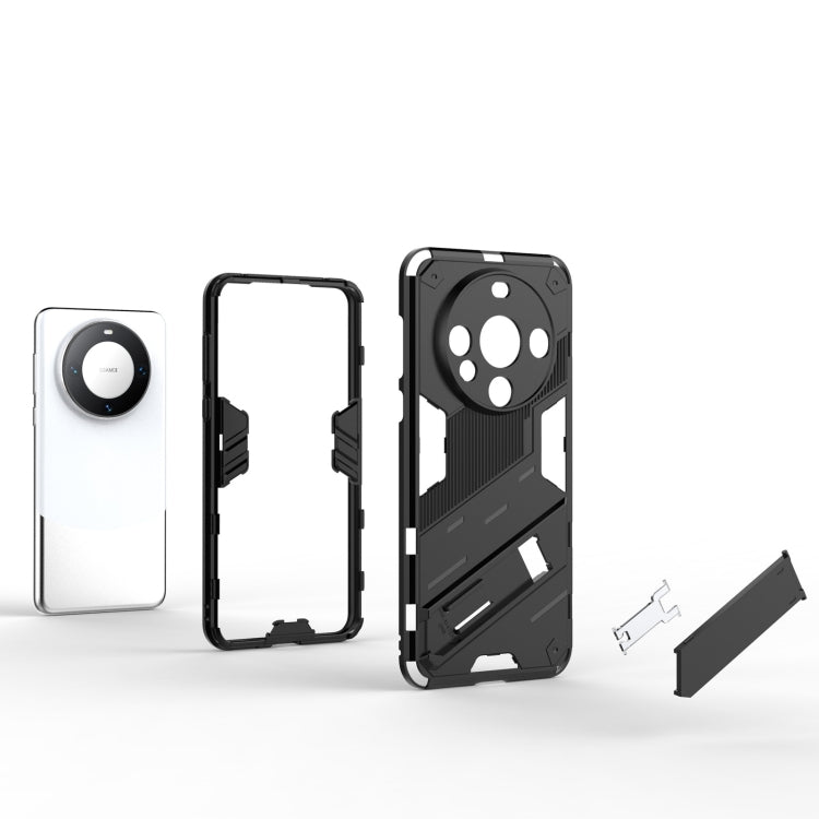 For Huawei Mate 60 Punk Armor 2 in 1 PC + TPU Phone Case with Holder(Grey) - Huawei Cases by PMC TechLife | Online Shopping South Africa | PMC TechLife | Buy Now Pay Later Mobicred