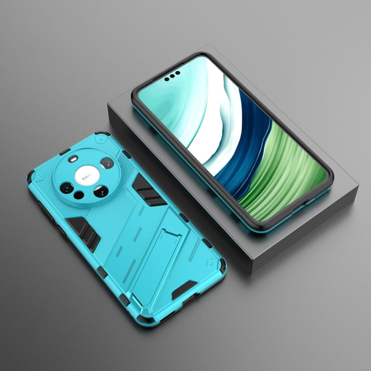 For Huawei Mate 60 Punk Armor 2 in 1 PC + TPU Phone Case with Holder(Blue) - Huawei Cases by PMC TechLife | Online Shopping South Africa | PMC TechLife | Buy Now Pay Later Mobicred
