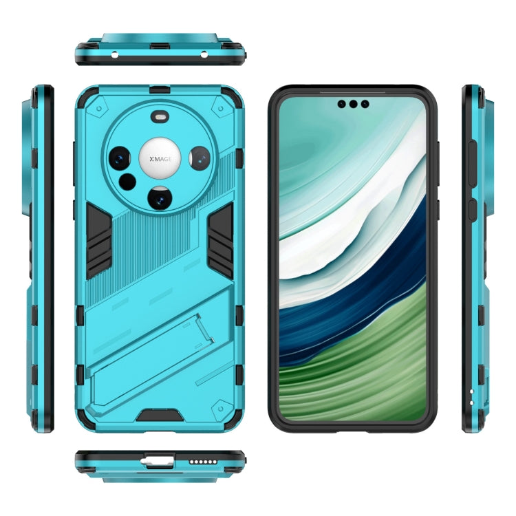 For Huawei Mate 60 Punk Armor 2 in 1 PC + TPU Phone Case with Holder(Blue) - Huawei Cases by PMC TechLife | Online Shopping South Africa | PMC TechLife | Buy Now Pay Later Mobicred