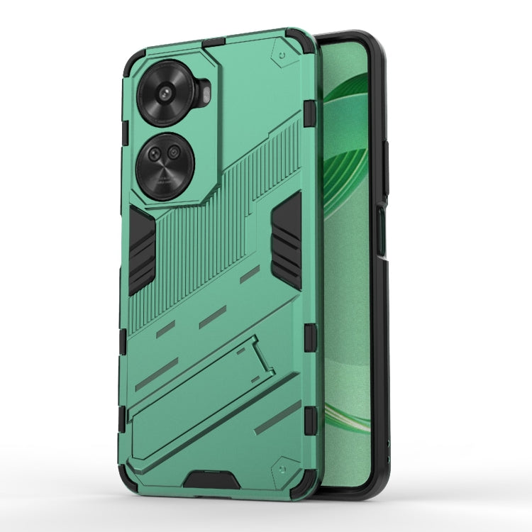 For Huawei nova 11 SE Punk Armor 2 in 1 PC + TPU Phone Case with Holder(Green) - Huawei Cases by PMC TechLife | Online Shopping South Africa | PMC TechLife | Buy Now Pay Later Mobicred
