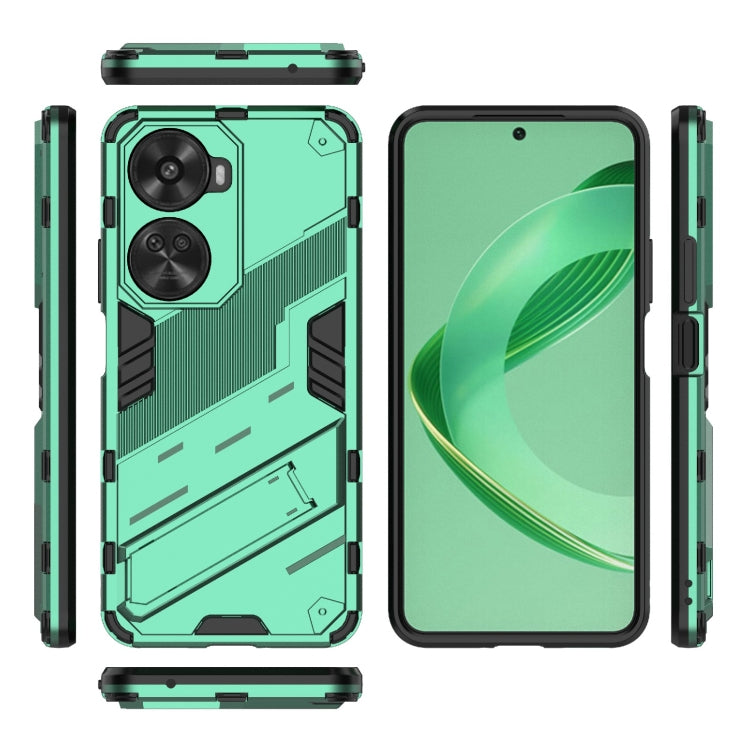 For Huawei nova 11 SE Punk Armor 2 in 1 PC + TPU Phone Case with Holder(Green) - Huawei Cases by PMC TechLife | Online Shopping South Africa | PMC TechLife | Buy Now Pay Later Mobicred