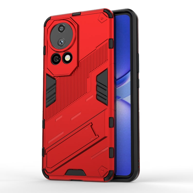 For Huawei nova 12 Pro Punk Armor 2 in 1 PC + TPU Phone Case with Holder(Red) - Huawei Cases by PMC TechLife | Online Shopping South Africa | PMC TechLife | Buy Now Pay Later Mobicred