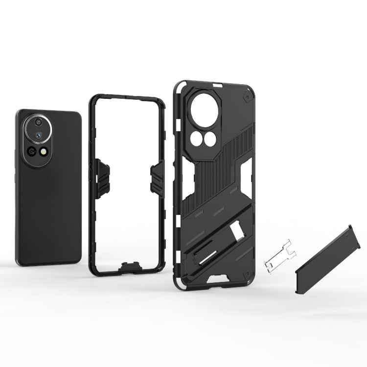 For Huawei nova 12 Pro Punk Armor 2 in 1 PC + TPU Phone Case with Holder(Orange) - Huawei Cases by PMC TechLife | Online Shopping South Africa | PMC TechLife | Buy Now Pay Later Mobicred
