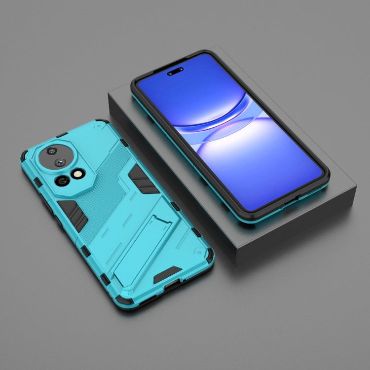 For Huawei nova 12 Pro Punk Armor 2 in 1 PC + TPU Phone Case with Holder(Blue) - Huawei Cases by PMC TechLife | Online Shopping South Africa | PMC TechLife | Buy Now Pay Later Mobicred