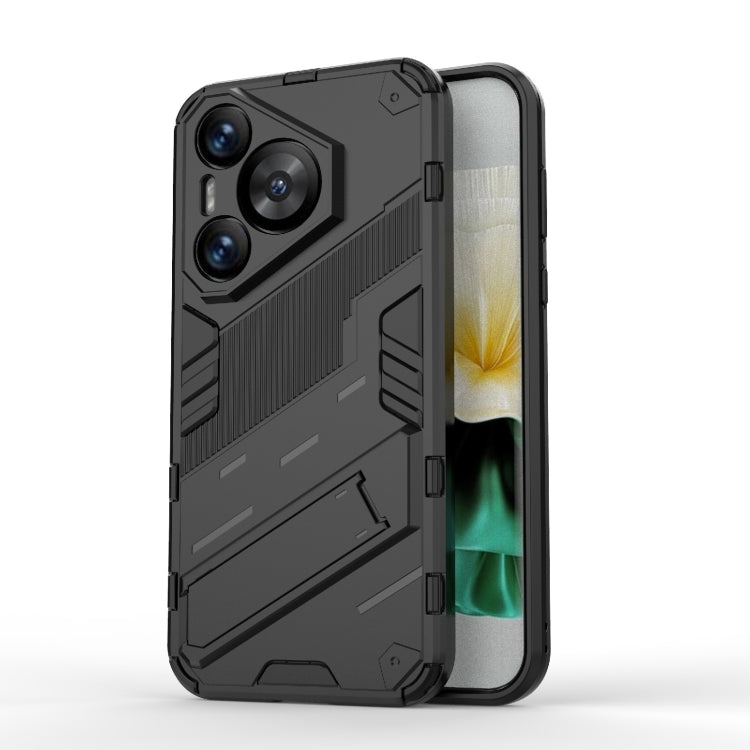 For Huawei Pura 70 Punk Armor 2 in 1 PC + TPU Phone Case with Holder(Black) - Huawei Cases by PMC TechLife | Online Shopping South Africa | PMC TechLife | Buy Now Pay Later Mobicred
