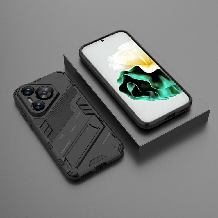 For Huawei Pura 70 Punk Armor 2 in 1 PC + TPU Phone Case with Holder(Black) - Huawei Cases by PMC TechLife | Online Shopping South Africa | PMC TechLife | Buy Now Pay Later Mobicred