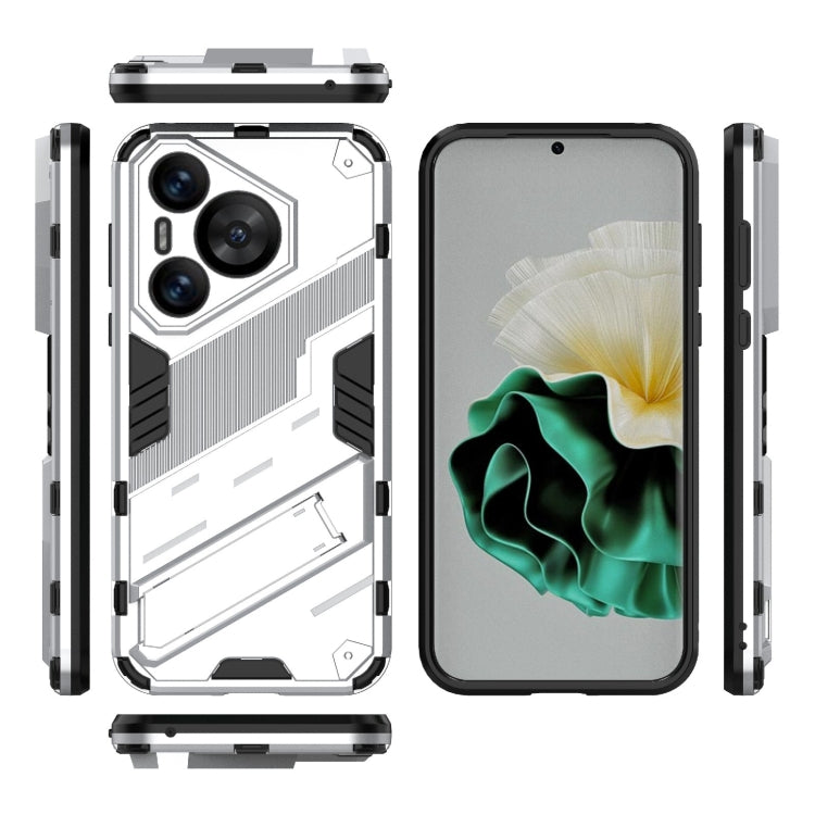 For Huawei Pura 70 Punk Armor 2 in 1 PC + TPU Phone Case with Holder(White) - Huawei Cases by PMC TechLife | Online Shopping South Africa | PMC TechLife | Buy Now Pay Later Mobicred