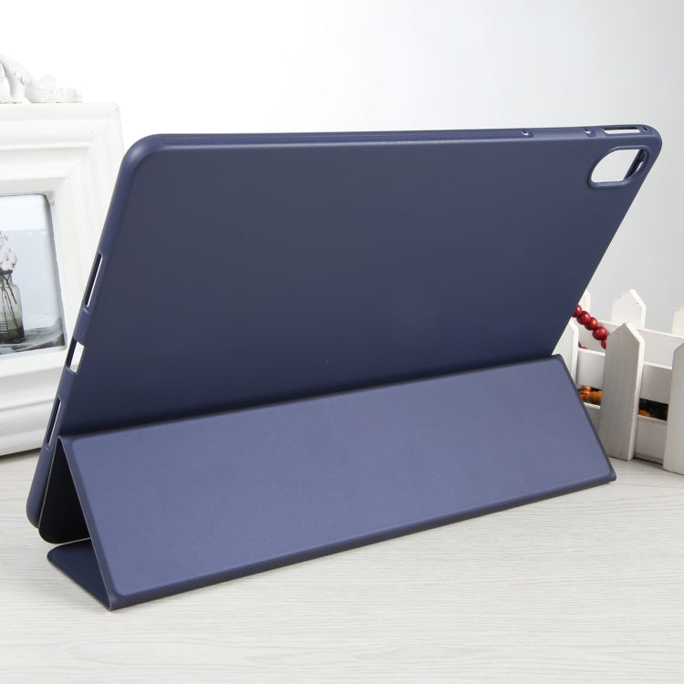 For Huawei MatePad Air 11.5 GEBEI 3-folding Holder Shockproof Flip Leather Tablet Case(Dark Blue) - free shipping - PMc TechLife - Order now!