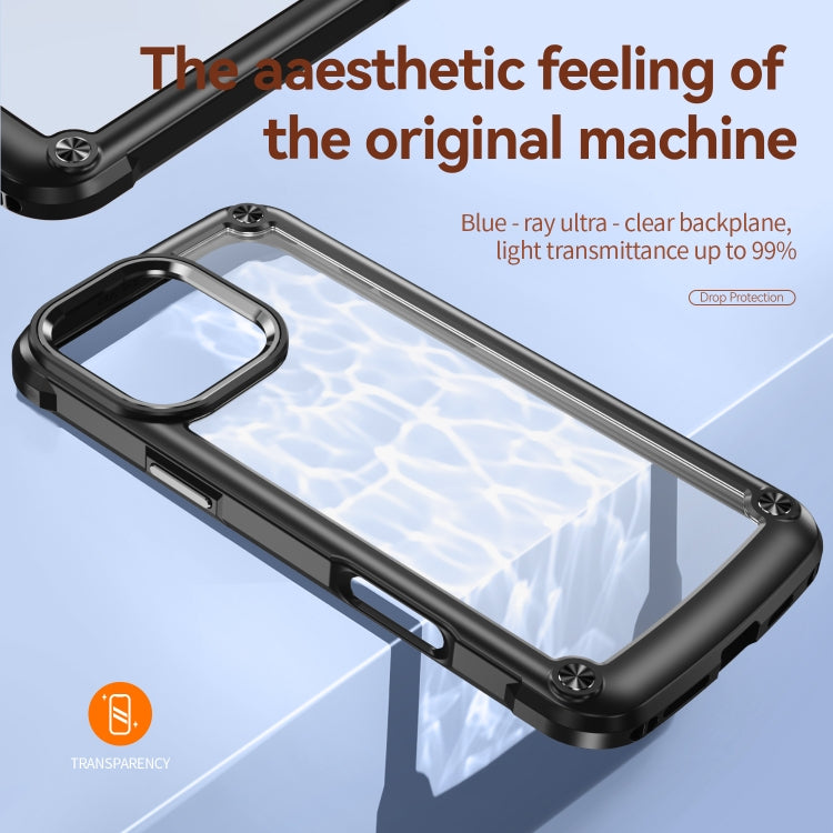 For iPhone 16 Pro Max TPU + PC Lens Protection Phone Case(Black) - iPhone 16 Pro Max Cases by PMC TechLife | Online Shopping South Africa | PMC TechLife | Buy Now Pay Later Mobicred