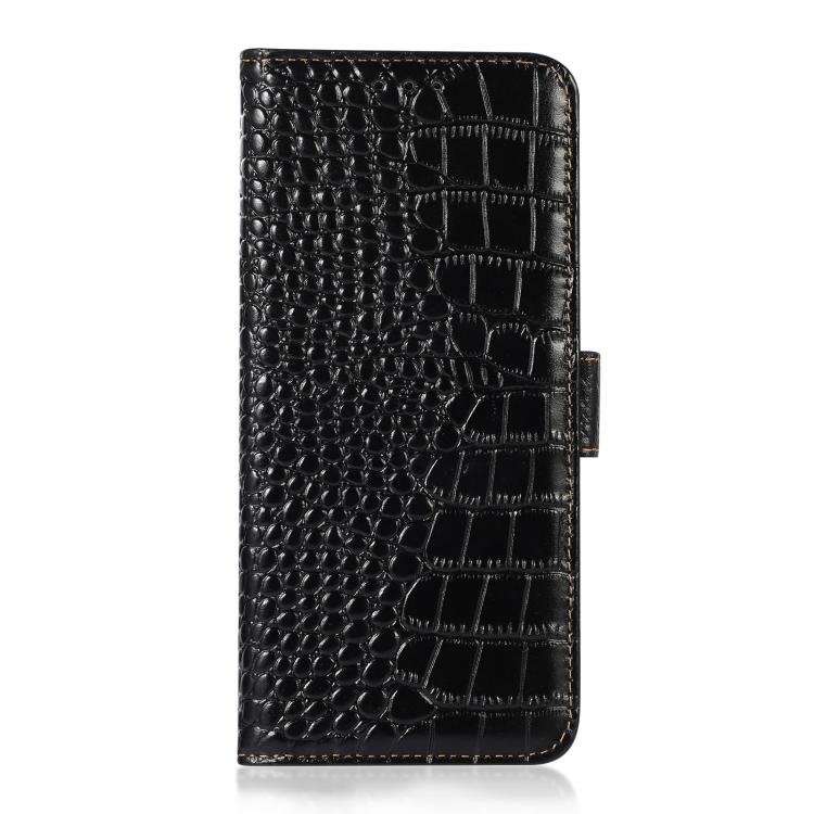 For iPhone 17 Pro Crocodile Top Layer Cowhide Leather Phone Case(Black) - free shipping - PMc TechLife - Order now!