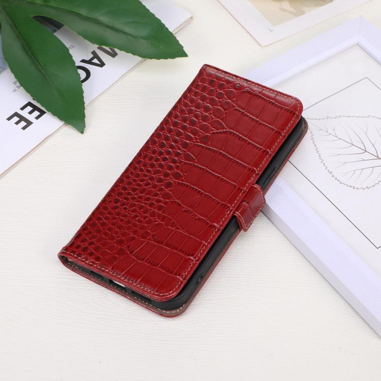 For iPhone 17 Pro Max Crocodile Top Layer Cowhide Leather Phone Case(Red) - free shipping - PMc TechLife - Order now!