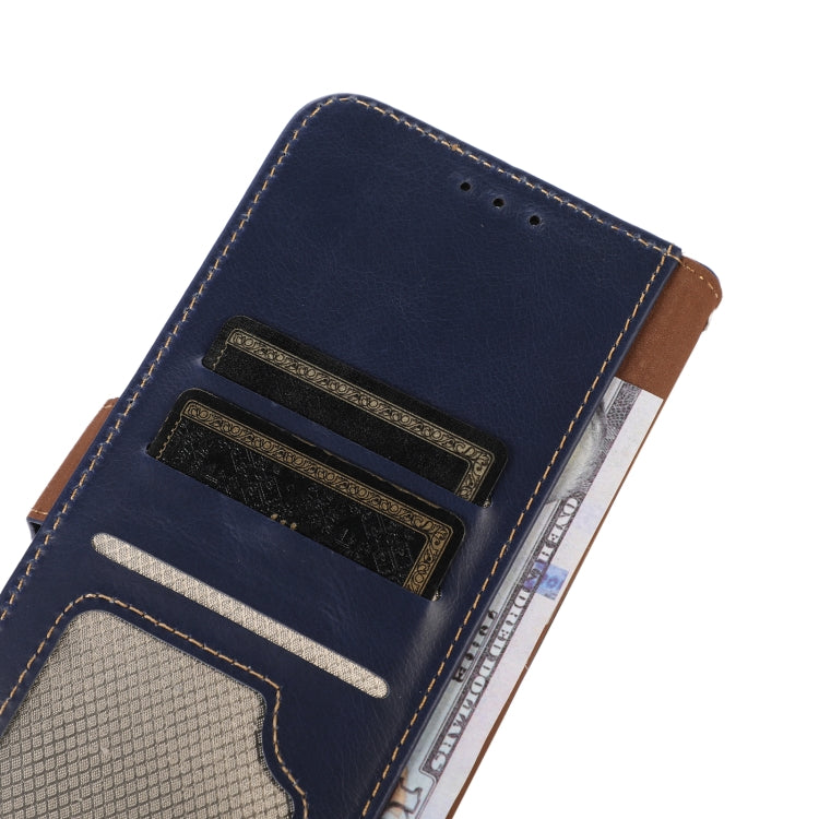 For iPhone 16 Pro Max Crazy Horse Top Layer Cowhide Leather Phone Case(Blue) - iPhone 16 Pro Max Cases by PMC TechLife | Online Shopping South Africa | PMC TechLife | Buy Now Pay Later Mobicred
