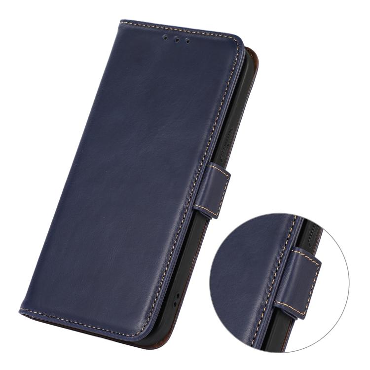 For iPhone 17 Air Crazy Horse Top Layer Cowhide Leather Phone Case(Blue) - free shipping - PMc TechLife - Order now!