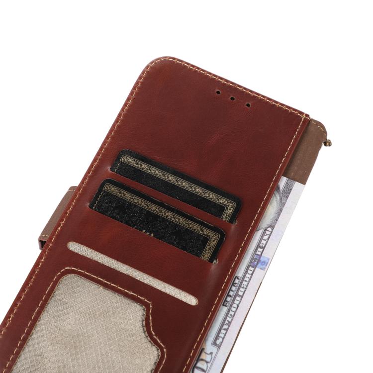 For iPhone 17 Pro Max Crazy Horse Top Layer Cowhide Leather Phone Case(Brown) - free shipping - PMc TechLife - Order now!