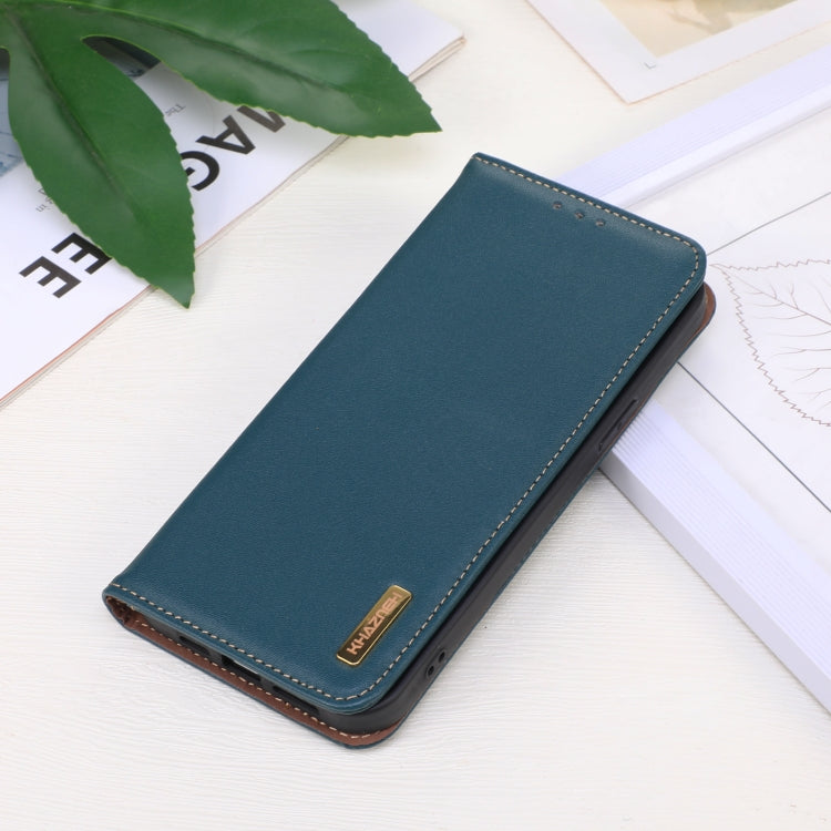 For iPhone 16 Pro KHAZNEH Nappa Top Layer Cowhide Leather Phone Case(Green) - iPhone 16 Pro Cases by PMC TechLife | Online Shopping South Africa | PMC TechLife | Buy Now Pay Later Mobicred