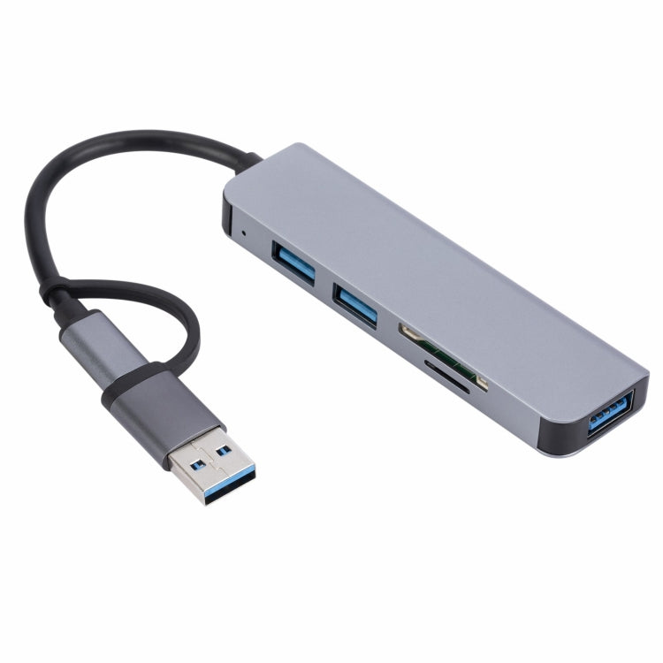 2302 5 in 1 USB+USB-C/Type-C to USB Multi-function Docking Station HUB Adapter - USB HUB by PMC TechLife | Online Shopping South Africa | PMC TechLife | Buy Now Pay Later Mobicred