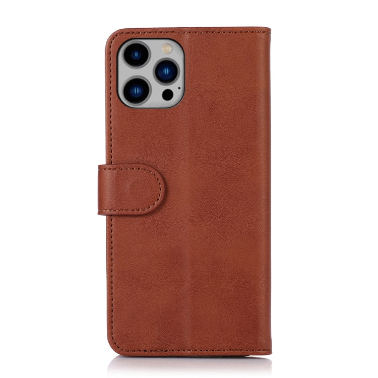 For iPhone 16 Pro Cow Texture Leather Phone Case(Brown) - iPhone 16 Pro Cases by PMC TechLife | Online Shopping South Africa | PMC TechLife | Buy Now Pay Later Mobicred
