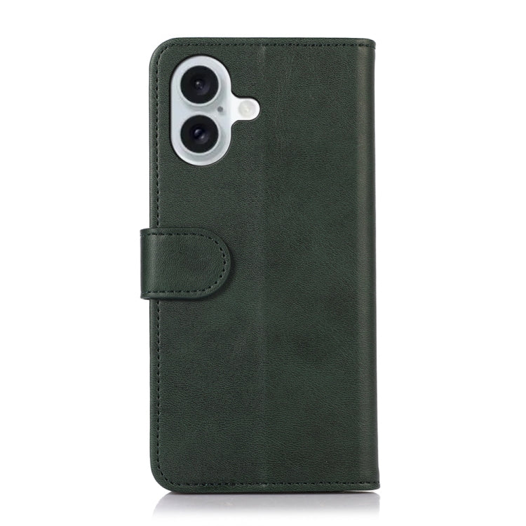 For iPhone 16 Cow Texture Leather Phone Case(Green) - iPhone 16 Cases by PMC TechLife | Online Shopping South Africa | PMC TechLife | Buy Now Pay Later Mobicred
