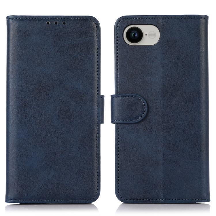 For iPhone 16e Cow Texture Leather Phone Case(Blue) - iPhone 16e Cases by PMC TechLife | Online Shopping South Africa | PMC TechLife | Buy Now Pay Later Mobicred