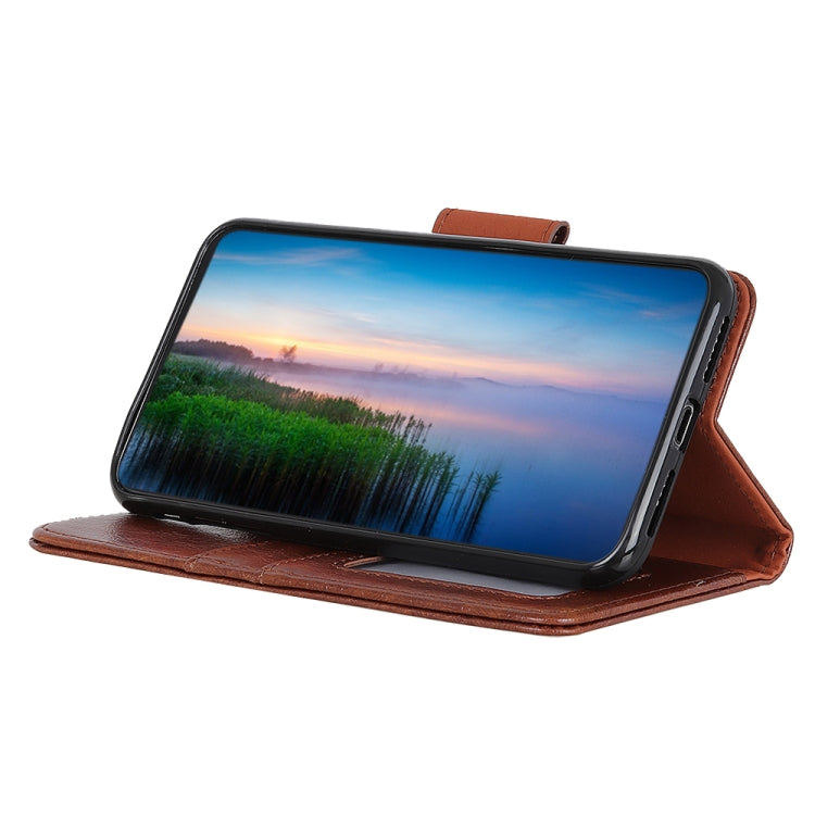 For iPhone 16 Pro Nappa Texture Leather Case(Brown) - iPhone 16 Pro Cases by PMC TechLife | Online Shopping South Africa | PMC TechLife | Buy Now Pay Later Mobicred