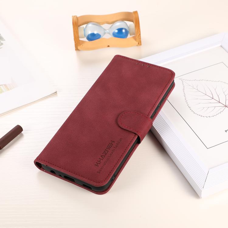 For iPhone 17 KHAZNEH Matte Texture Leather Phone Case(Red) - free shipping - PMc TechLife - Order now!