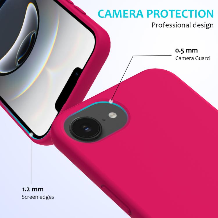 For iPhone 16e Solid Color Silicone Phone Case(Rose Red) - free shipping - PMC TechLife - Order now!