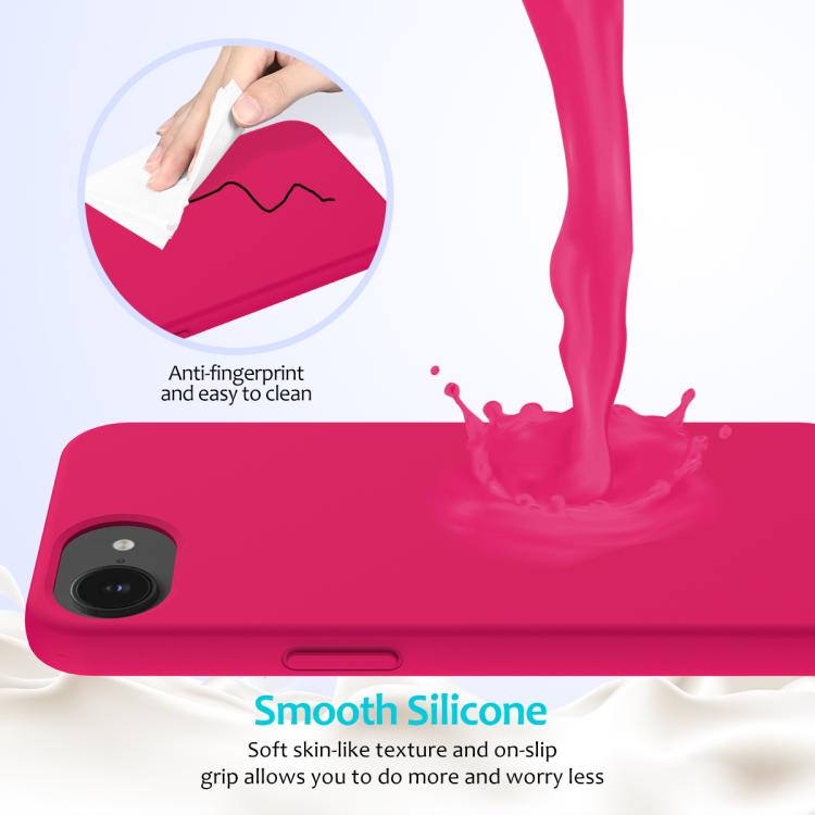 For iPhone 16e Solid Color Silicone Phone Case(Rose Red) - free shipping - PMC TechLife - Order now!