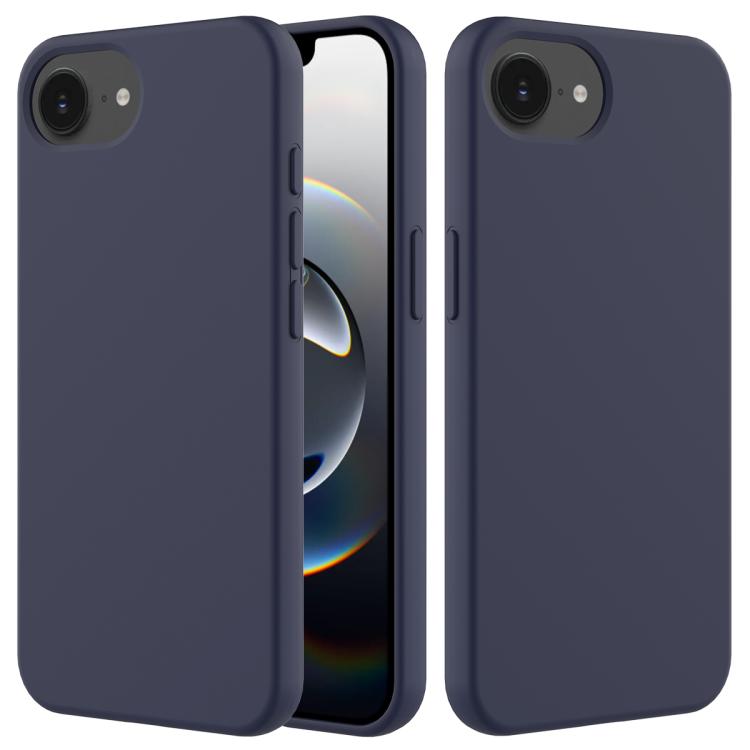 For iPhone 16e Solid Color Silicone Phone Case(Midnight Blue) - iPhone 16e Cases by PMC TechLife | Online Shopping South Africa | PMC TechLife | Buy Now Pay Later Mobicred