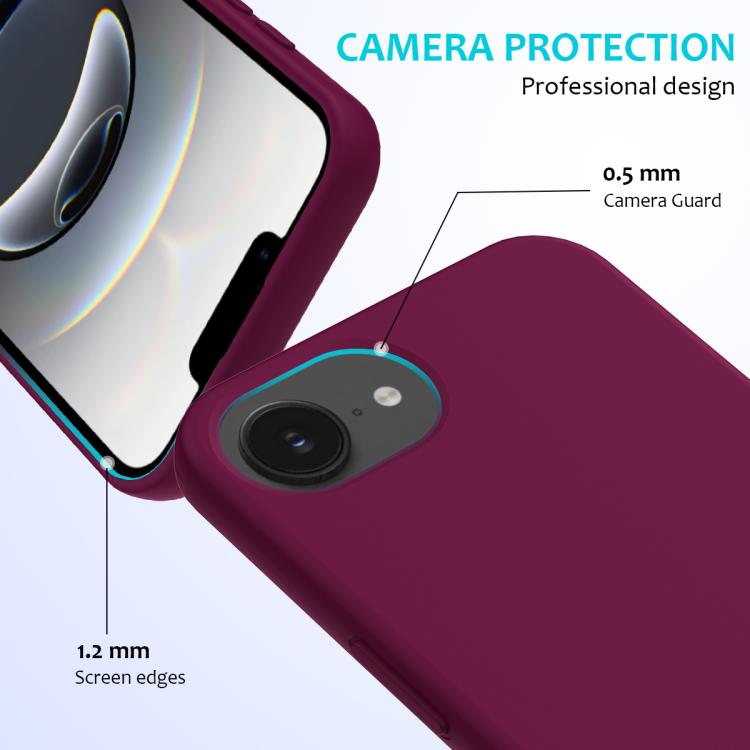 For iPhone 16e Solid Color Silicone Phone Case(Violet) - iPhone 16e Cases by PMC TechLife | Online Shopping South Africa | PMC TechLife | Buy Now Pay Later Mobicred