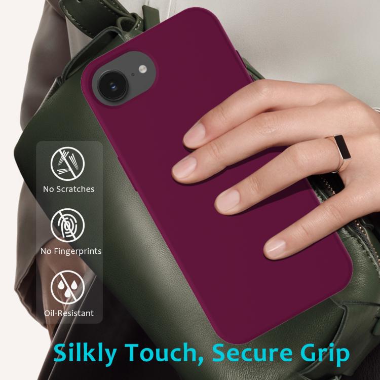 For iPhone 16e Solid Color Silicone Phone Case(Violet) - iPhone 16e Cases by PMC TechLife | Online Shopping South Africa | PMC TechLife | Buy Now Pay Later Mobicred