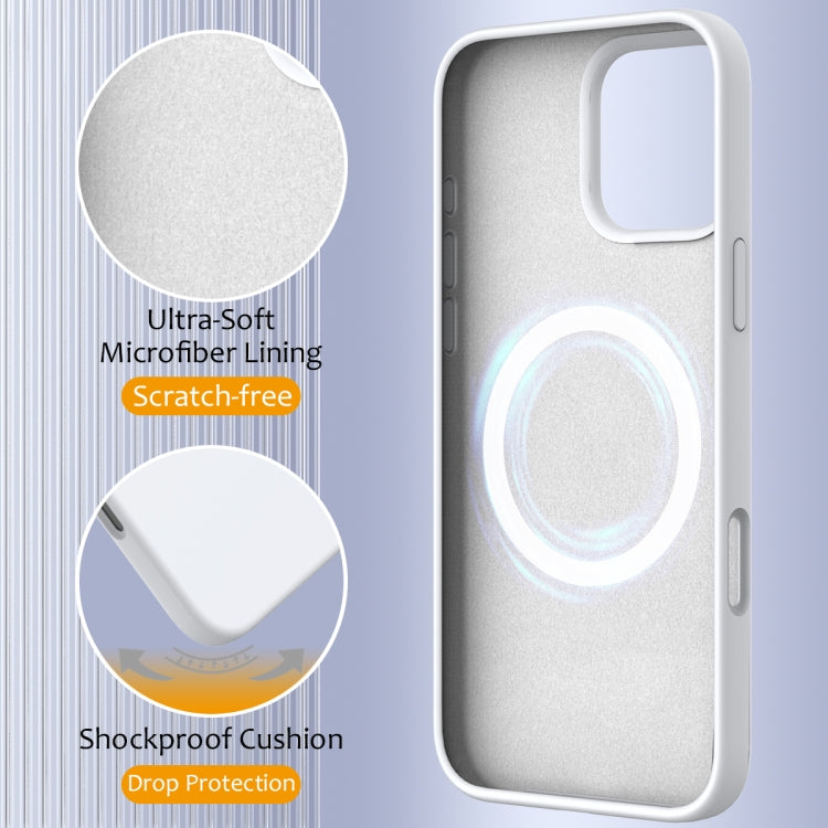 For iPhone 16 Pro Shockproof Silicone Magsafe Phone Case(White) - iPhone 16 Pro Cases by PMC TechLife | Online Shopping South Africa | PMC TechLife | Buy Now Pay Later Mobicred