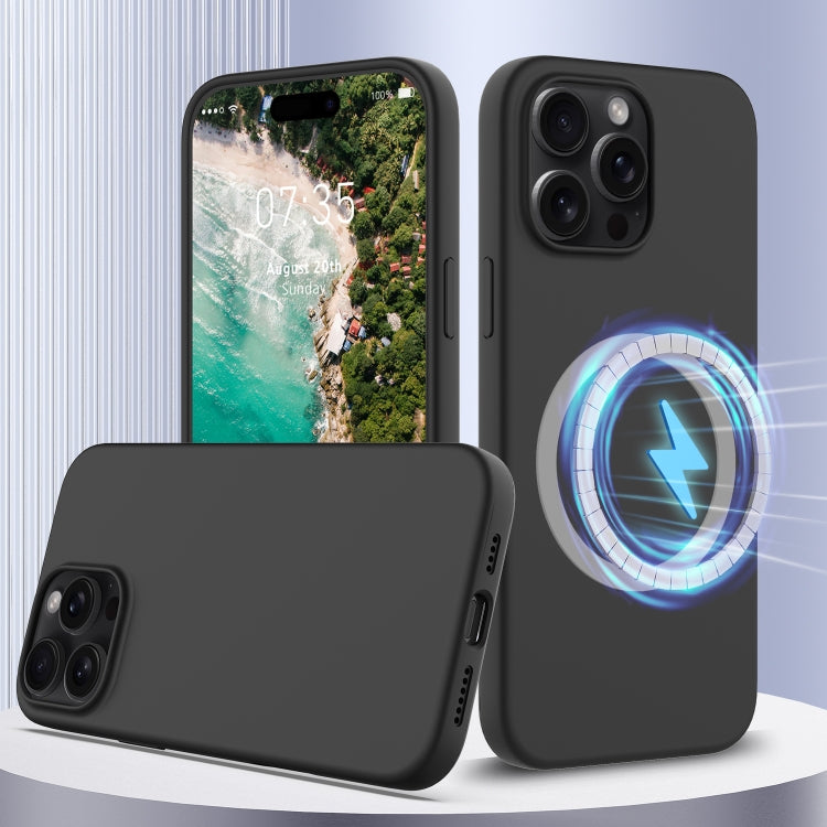 For iPhone 16 Pro Shockproof Silicone Magsafe Phone Case(Black) - iPhone 16 Pro Cases by PMC TechLife | Online Shopping South Africa | PMC TechLife | Buy Now Pay Later Mobicred
