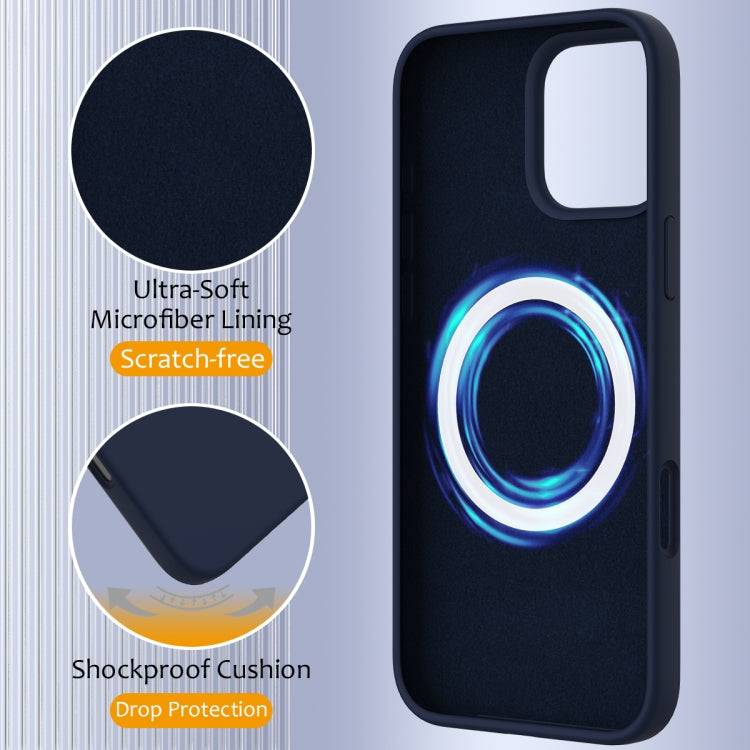 For iPhone 16 Pro Shockproof Silicone Magsafe Phone Case(Navy Blue) - iPhone 16 Pro Cases by PMC TechLife | Online Shopping South Africa | PMC TechLife | Buy Now Pay Later Mobicred