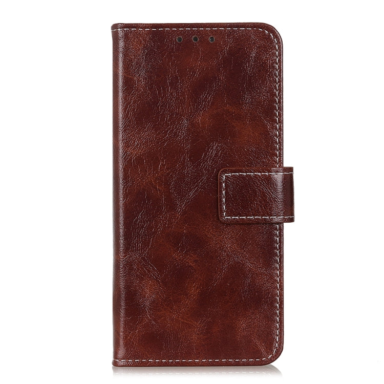For iPhone 16e Retro Crazy Horse Texture Horizontal Flip Leather Phone Case(Brown) - iPhone 16e Cases by PMC TechLife | Online Shopping South Africa | PMC TechLife | Buy Now Pay Later Mobicred