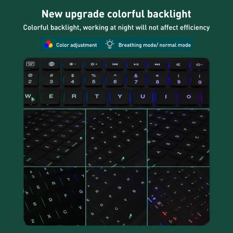 For iPad 10th Gen 10.9 2022 Integrated Bluetooth Keyboard Leather Case with Backlight & Touchpad(Black) - Universal by PMC Jewellery | Online Shopping South Africa | PMC Jewellery | Buy Now Pay Later Mobicred