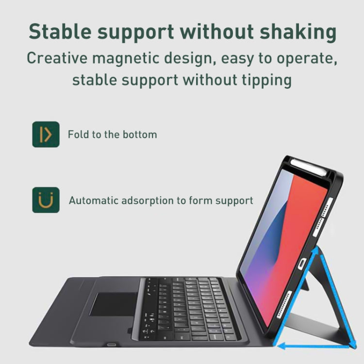 For iPad 10th Gen 10.9 2022 Integrated Bluetooth Keyboard Leather Case with Backlight & Touchpad(Black) - Universal by PMC Jewellery | Online Shopping South Africa | PMC Jewellery | Buy Now Pay Later Mobicred