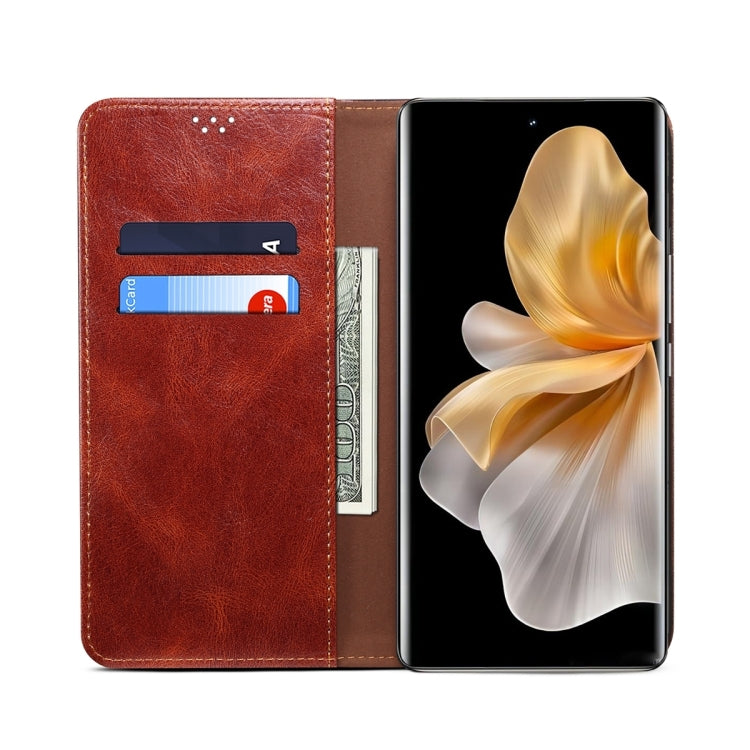 For vivo Y38 5G Global Oil Wax Crazy Horse Texture Leather Phone Case(Brown) - free shipping - PMC TechLife - Order now!