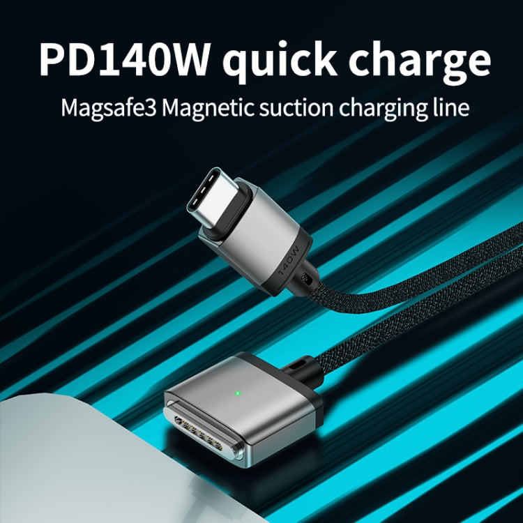 140W Type-C to Magsafe 3 Magnetic Charging Cable, Length:2m(Blue) - Cable & Adapter by PMC TechLife | Online Shopping South Africa | PMC TechLife