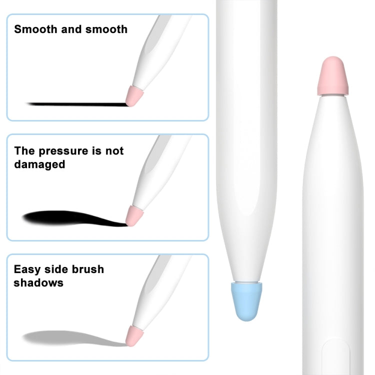 For Xiaomi Stylus Pen 2 8pcs / Set Silicone Wear-resistant Stylus Nib Cover(Transparent) - Pencil Accessories by PMC TechLife | Online Shopping South Africa | PMC TechLife