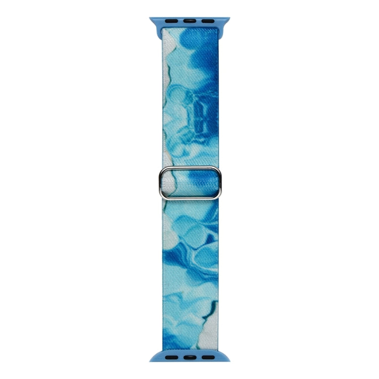 For Apple Watch 3 42mm Painted Pattern Nylon Replacement Watch Band(Ocean Blue) - Watch Bands by PMc TechLife | Online Shopping South Africa | PMc TechLife | Buy Now Pay Later Mobicred
