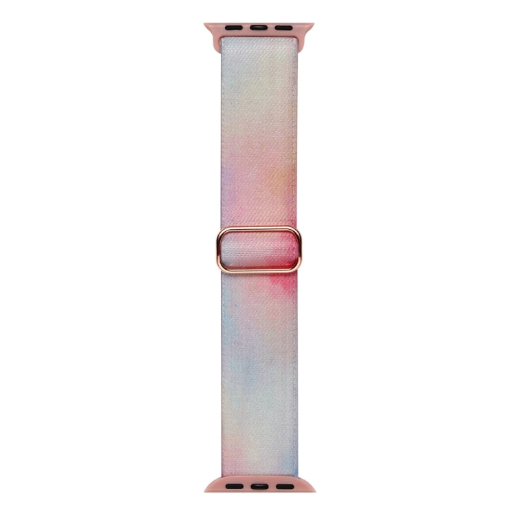 For Apple Watch SE 2023 40mm Painted Pattern Nylon Replacement Watch Band(Symphony Aurora) - Watch Bands by PMc TechLife | Online Shopping South Africa | PMc TechLife | Buy Now Pay Later Mobicred