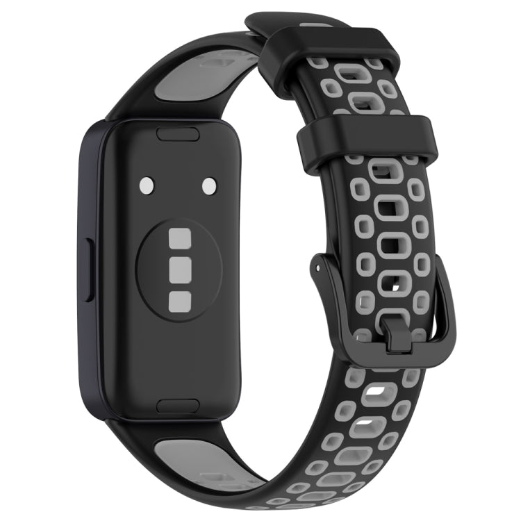 For Huawei Band 8 Two Color Silicone Replacement Watch Band(Black Grey) - Watch Bands by PMC TechLife | Online Shopping South Africa | PMC TechLife