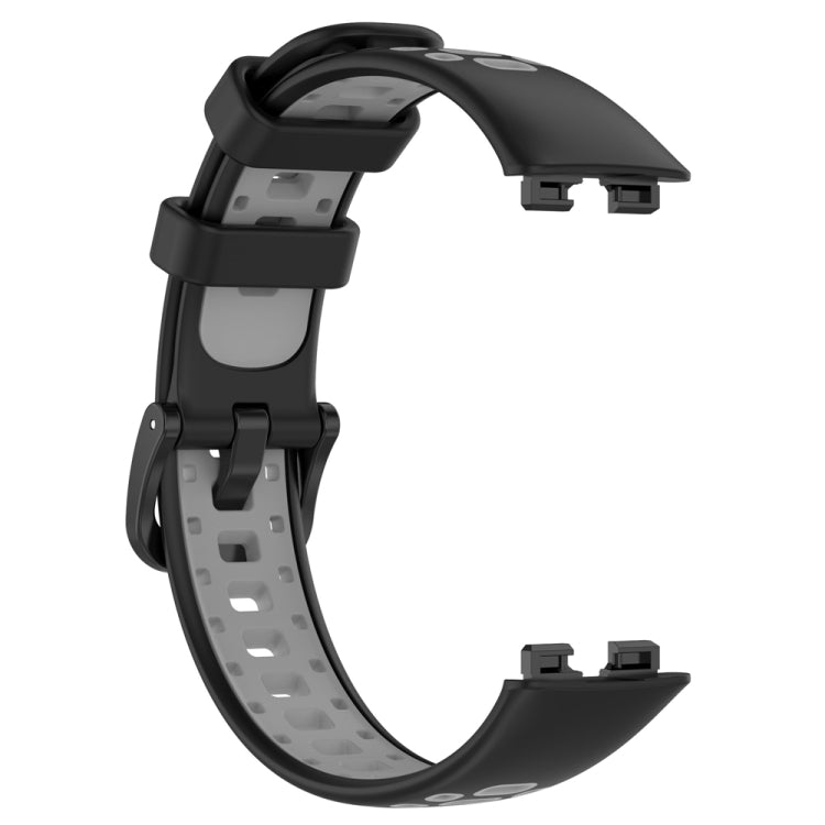 For Huawei Band 8 Two Color Silicone Replacement Watch Band(Black Grey) - Watch Bands by PMC TechLife | Online Shopping South Africa | PMC TechLife