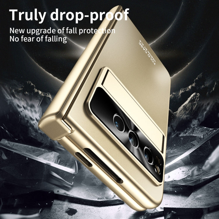 For Google Pixel Fold Integrated Electroplating Folding All-inclusive Phone Case with Hinge(Gold) - Google Cases by PMC TechLife | Online Shopping South Africa | PMC TechLife | Buy Now Pay Later Mobicred