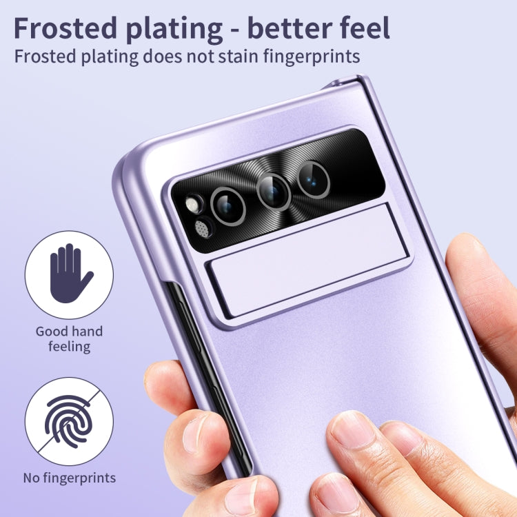 For Google Pixel Fold Integrated Electroplating Folding All-inclusive Phone Case with Hinge(Purple) - free shipping - PMC TechLife - Order now!